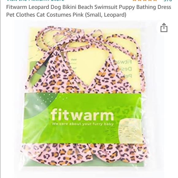 Fit Warm Dog bikini Leopard Print size Small - Picture 2 of 4